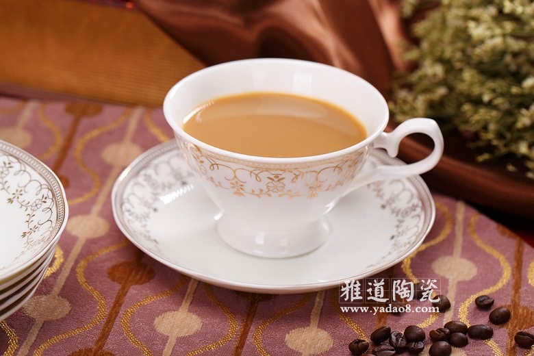 金碧輝煌骨質瓷咖啡杯子