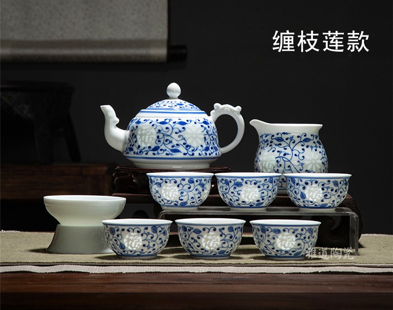 高檔功夫茶具套裝（景德鎮玲瓏瓷茶具）(圖17)