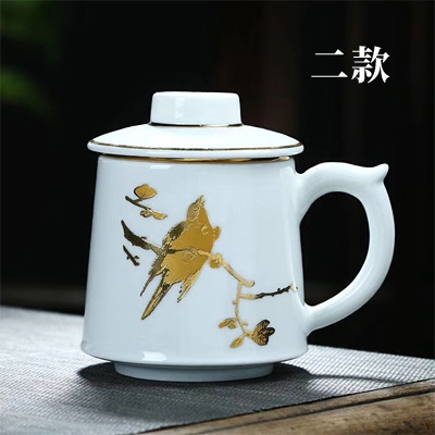 景德鎮描金高檔商務禮品陶瓷茶杯（2款）